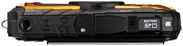 Alt view image 10 of 11 - Ricoh WG-80 Orange Waterproof Digital Camera Shockproof Freezeproof Crushproof