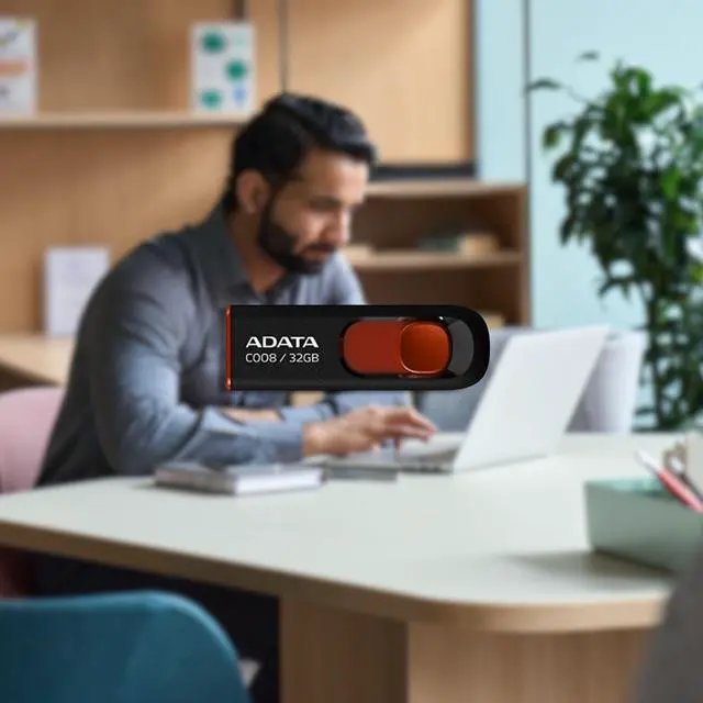 Alt view image 7 of 7 - ADATA 32GB USB 2.0 Retractable Capless Flash Drive (Red, 10-Pack)