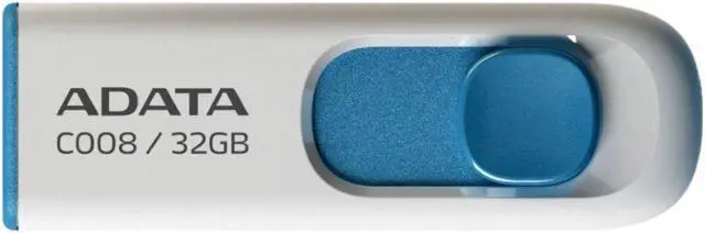 Alt view image 5 of 7 - ADATA 32GB USB 2.0 Retractable Capless Flash Drive (White, 50-pack) with USB-C Adapter bundle
