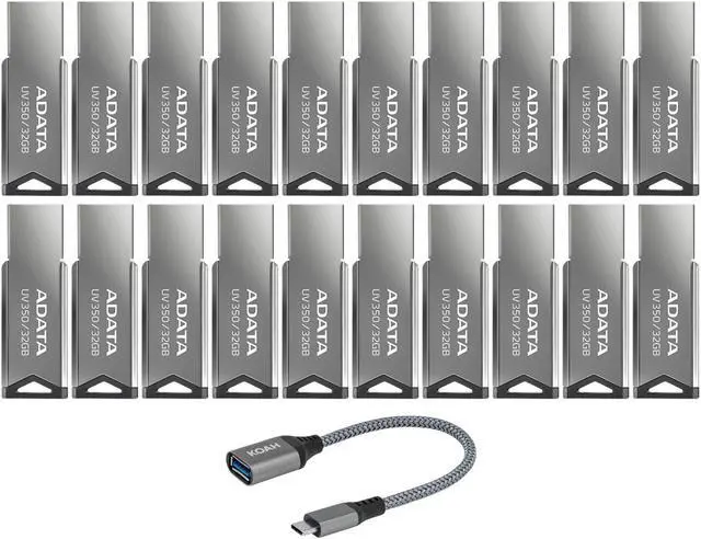 Main image of ADATA 32GB Metal USB 3.2 Flash Drive  - AUV350 (20-pack)