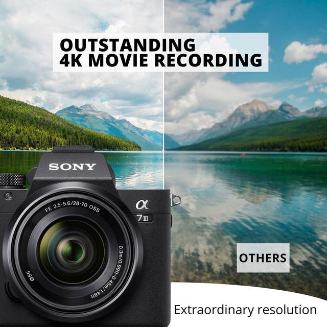 Alt view image 4 of 7 - Sony Alpha a7 III Full Frame Mirrorless Digital Camera with 28-70mm and AFA068S700 17-50mm Lenses