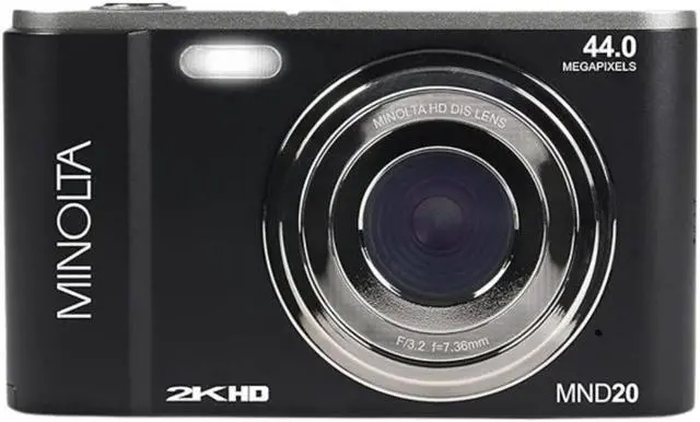 Alt view image 2 of 12 - MINOLTA MND20 44 MP / 2.7K Ultra HD Digital Camera (Black)