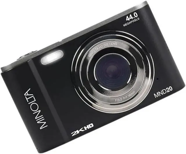 Alt view image 3 of 12 - MINOLTA MND20 44 MP / 2.7K Ultra HD Digital Camera (Black)