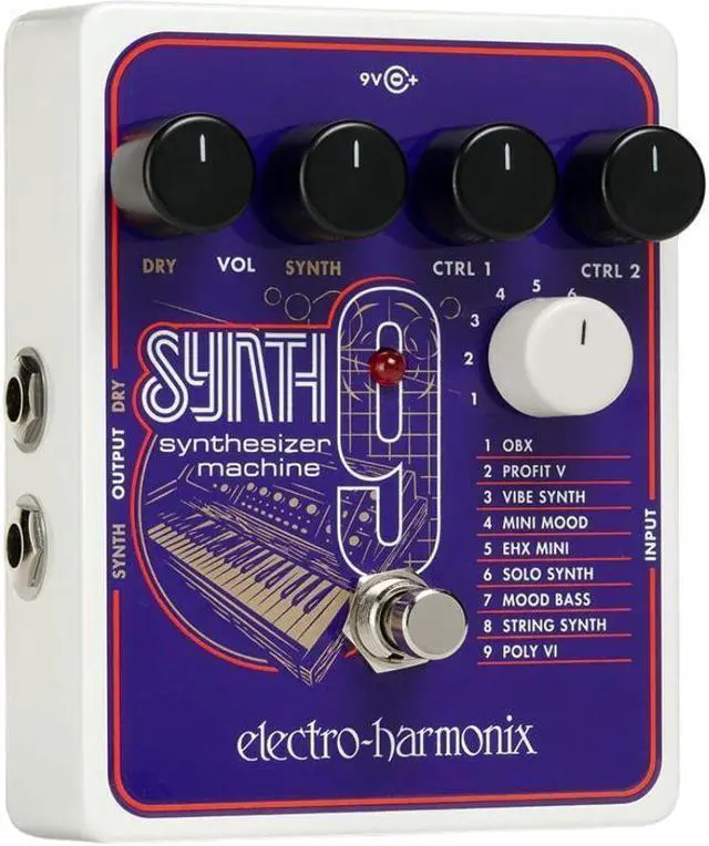 Alt view image 6 of 16 - Electro-Harmonix SYNTH9 Synthesizer Machine Guitar Effects Pedal