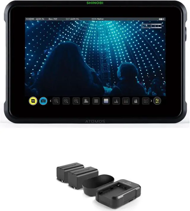 Main image of Atomos Shinobi 7-Inch 4K HDMI HDR Photo and Video Monitor Bundle with Power Kit