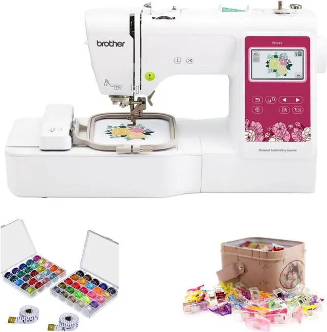 Main image of Brother Elite PE545 3.7-Inch Touch Display Embroidery Machine with Sewing Bundle