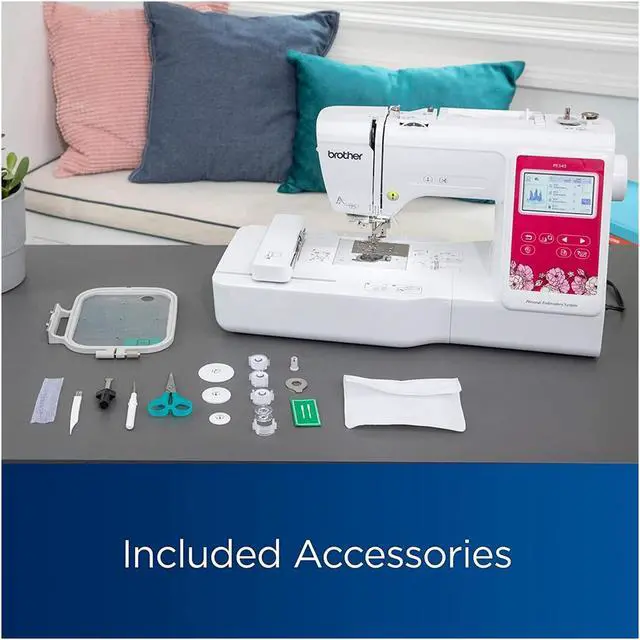 Alt view image 6 of 7 - Brother Elite PE545 3.7-Inch Touch Display Embroidery Machine with Sewing Bundle