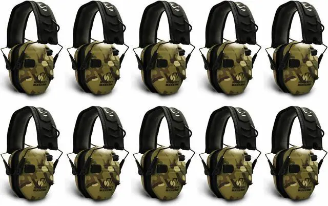 Main image of Walker's Razor Slim Ultra Low Profile Compact Design Earmuffs (Tan) 10-Pack