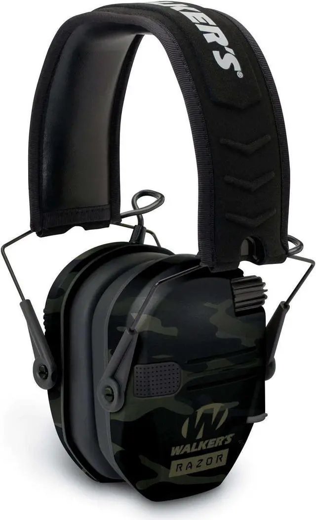 Alt view image 2 of 7 - Walker's Game Ear Razor Slim Electronic Lightweight Shooting Hunting Range Hearing Protection Muffs Glasses Bundle