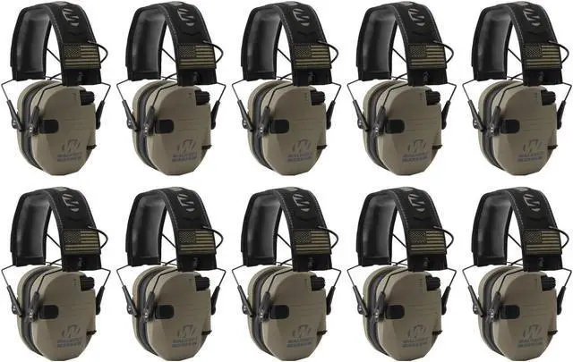 Main image of Walker's Razor Slim Ultra Low Profile Compact Design Earmuffs (FDE) 10-Pack