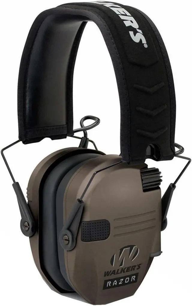 Alt view image 2 of 7 - Walker's Game Ear Razor Slim Electronic Lightweight Shooting Hunting Range Hearing Protection Muffs Glasses Bundle