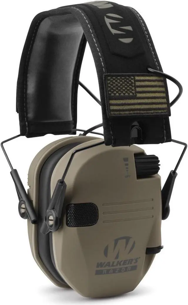 Alt view image 2 of 4 - Walker's Razor Slim Electronic Shooting Muffs 3-Pack (Flat Dark Earth FDE)