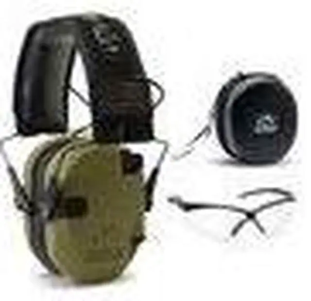 Alt view image 4 of 7 - Walkers Razor Slim Electronic Muff (USA Green) with Case and Shooting Glasses