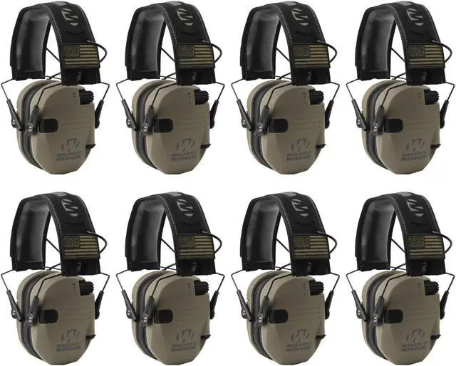 Main image of Walker's Razor Slim Ultra Low Profile Compact Design Earmuffs (FDE) 8-Pack