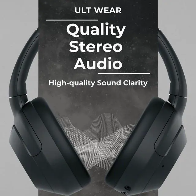 Alt view image 2 of 7 - Sony WHULT900N/B ULT Noise Cancelling Headphones (Black) with Headphone Stand and 4-Port USB 3Hub bundle