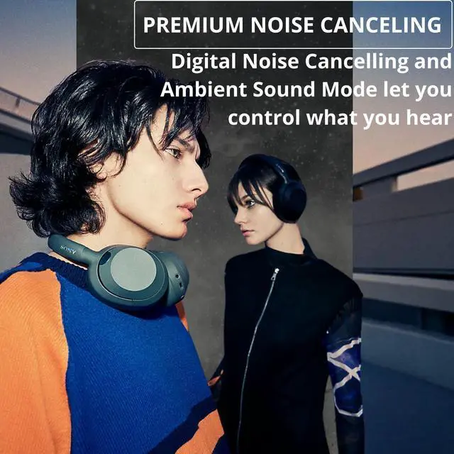 Alt view image 3 of 7 - Sony WHULT900N/B ULT Noise Cancelling Headphones (Black) with Headphone Stand and 4-Port USB 3Hub bundle