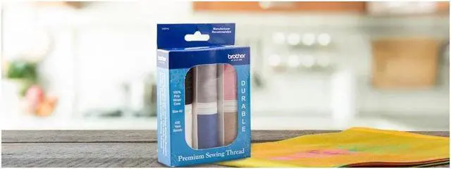 Alt view image 3 of 4 - Brother SASEW6 6 Pc Sewing Thread, Black, White, Grey, Blue, Pink, Taupe