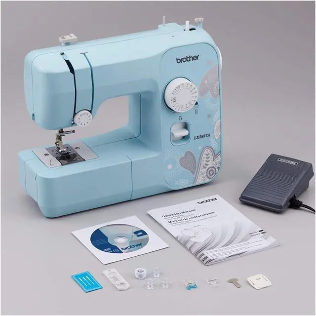 Alt view image 7 of 7 - Brother RLX3817A 17-Stitch Sewing Machine with Threads Set (Refurbished)