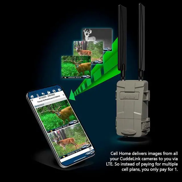 Alt view image 6 of 7 - Cuddeback CuddeLink Wireless, Low-Glow Black Flash LED Camera with Cuddeback CuddeLink Cell Home