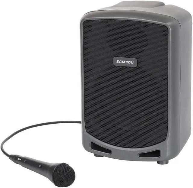 Alt view image 8 of 16 - Samson Expedition Express+ 6" 2-Way 75W Portable PA System with Wired Microphone