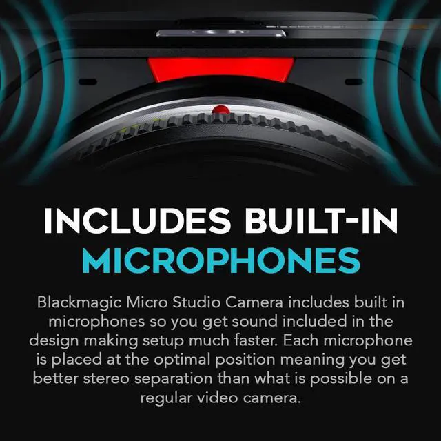 Alt view image 5 of 6 - Blackmagic Design Micro Studio Camera 4K G2 with LP-E6 battery and Impact-Proof Watertight and Dustproof Hard Carry Case bundle