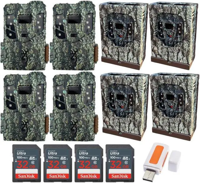 Main image of Browning 4PK Pro Scout Max HD Trail Camera, Security Box w/32GB M/Card & Reader