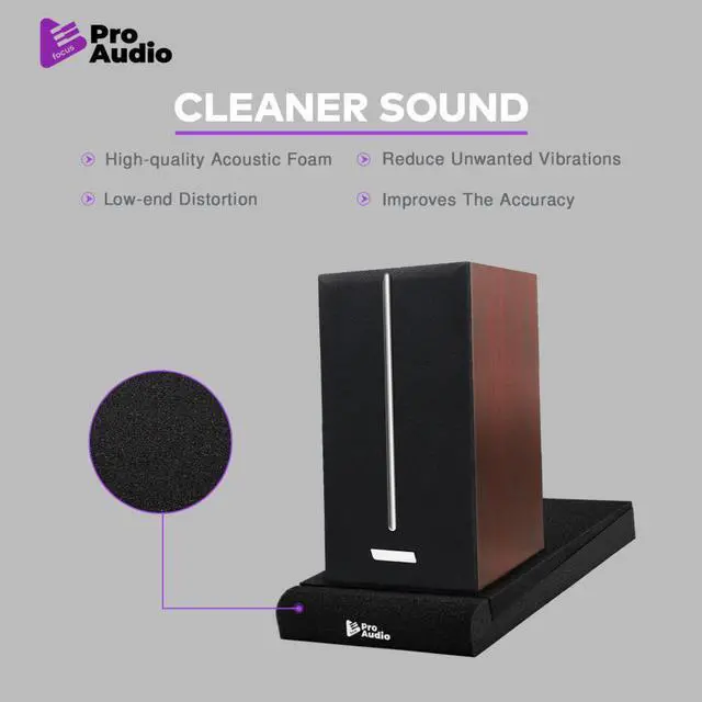 Alt view image 6 of 7 - FocusProAudio Studio Monitor Isolation Pads for 8-Inch Speakers (Pair)