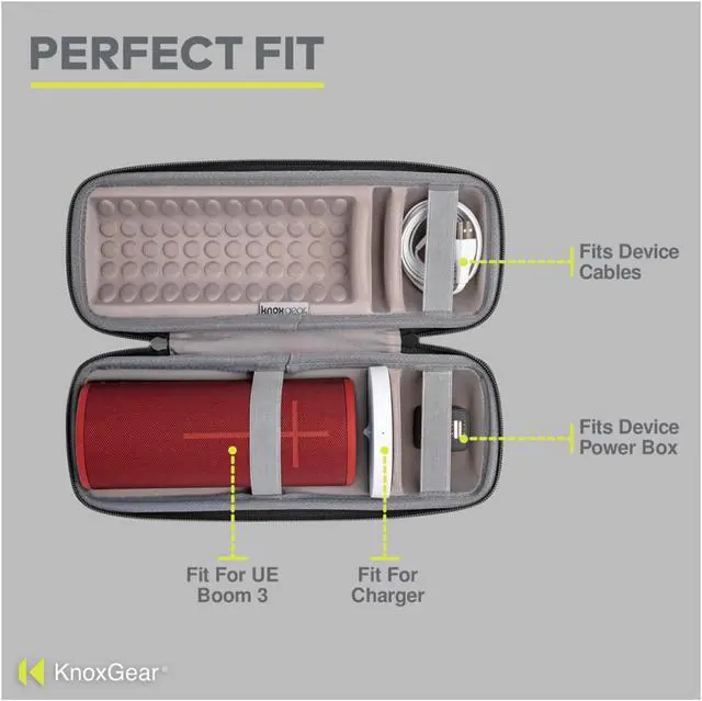 Alt view image 2 of 7 - Knox Gear Hard Case for Ultimate Ears BOOM 3 Portable Bluetooth Speaker