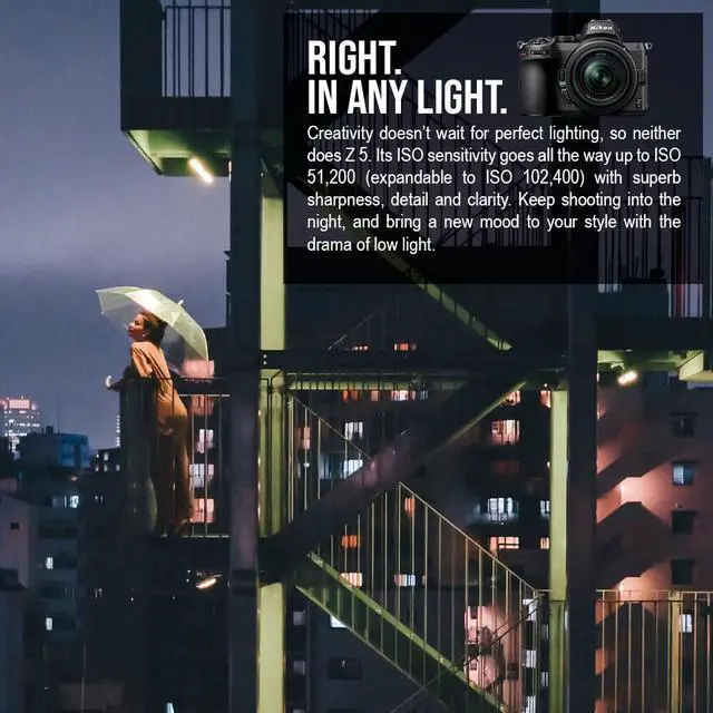 Alt view image 5 of 7 - Nikon Z 5 FX-format Mirrorless Camera Body with Nikon NIKKOR Z 24-70mm f/4 S Lens bundle