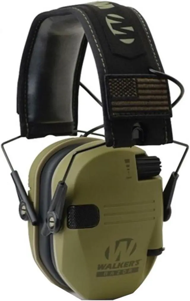Alt view image 2 of 7 - Walker's Razor Slim Electronic Hearing Protection BUNDLE, Green Patriot, 2 Pack