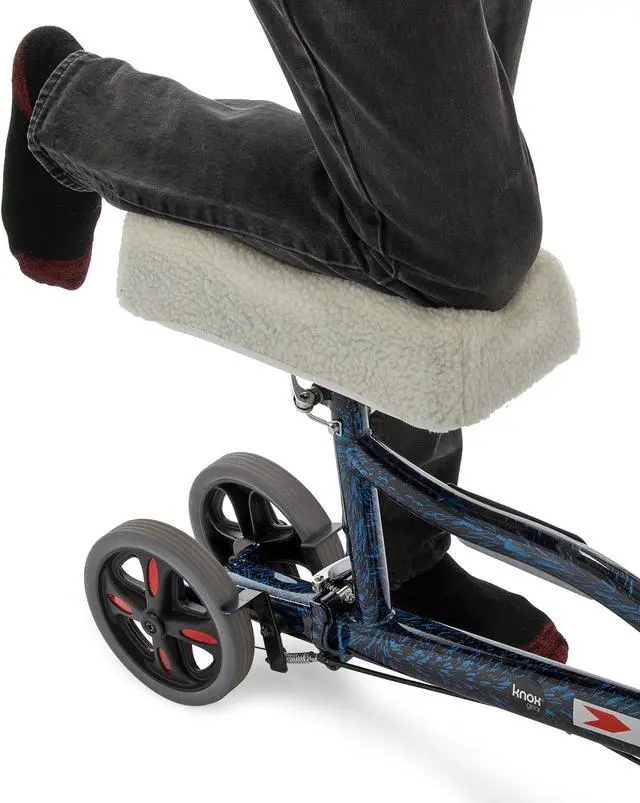 Alt view image 4 of 6 - Knox Gear Knee Walker Pad Soft Cushion Cover (White)