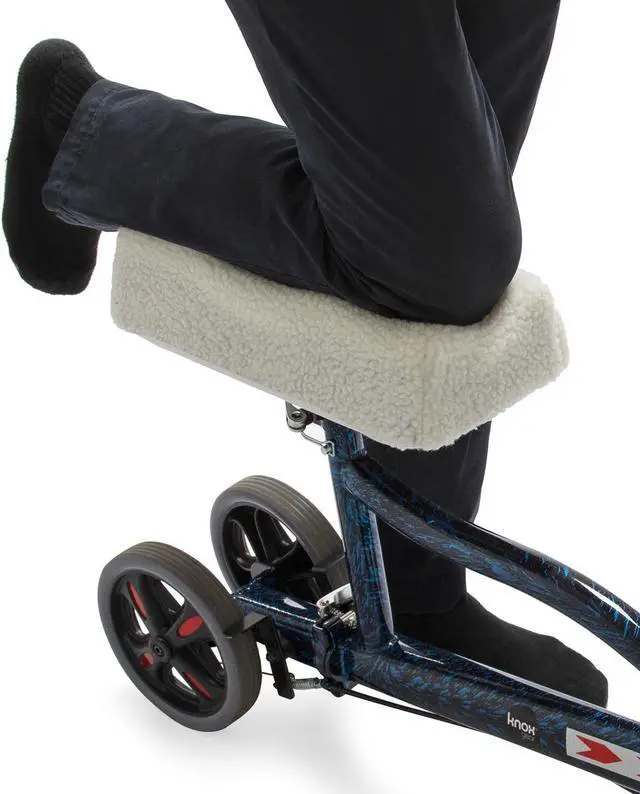 Alt view image 5 of 6 - Knox Gear Knee Walker Pad Soft Cushion Cover (White)