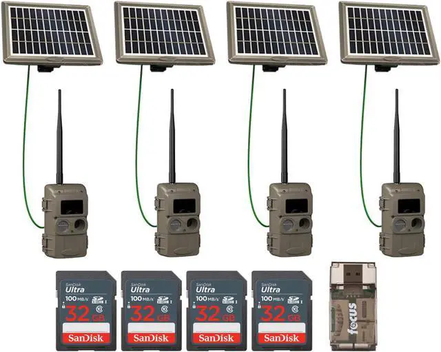 Main image of Cuddeback CuddeLink Wireless Trail Camera with Solar Power Bank Bundle (4-Pack)