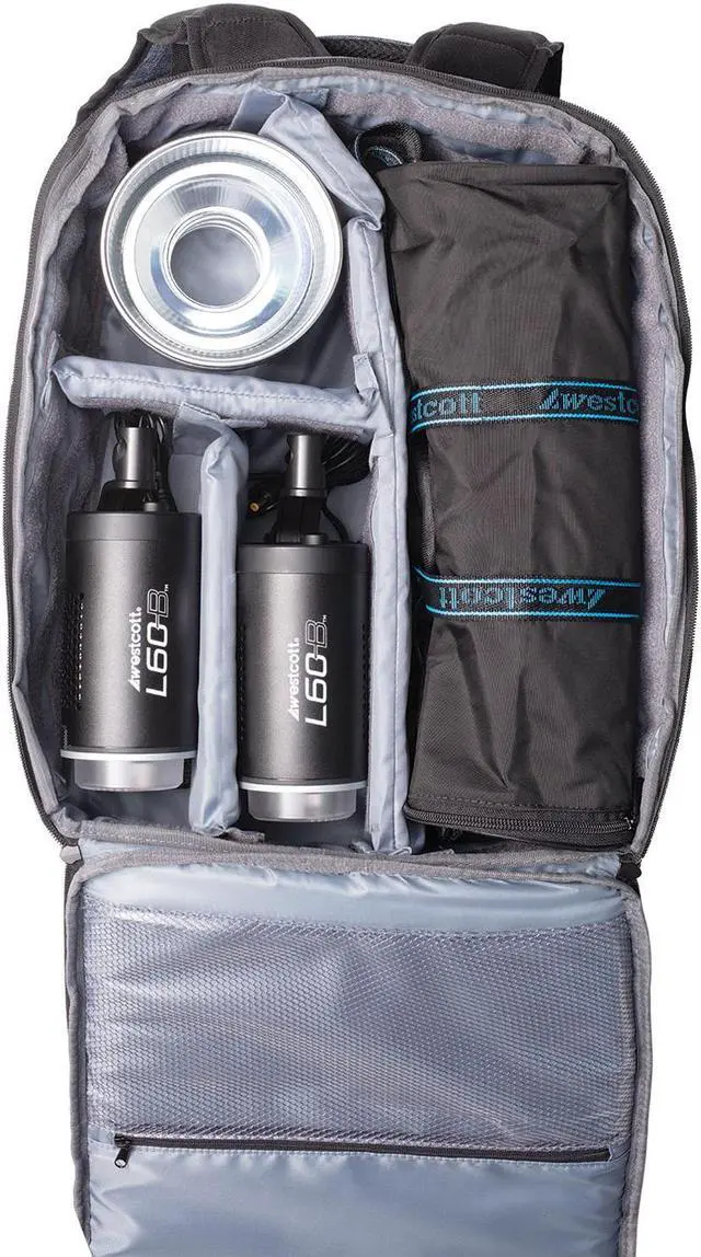 Alt view image 2 of 2 - Westcott L60-B Bi-Color COB LED Video Light 2-Pack and Backpack Kit