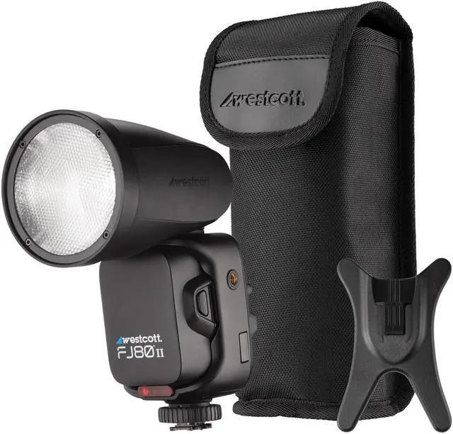 Alt view image 2 of 7 - Westcott FJ80 II S Touchscreen 80Ws Speedlight with ProGrip 2 Handheld Mount
