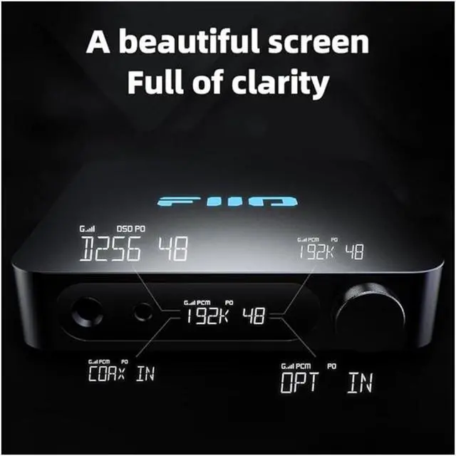 Alt view image 5 of 6 - FiiO Slim desktop USB DAC and headphone amplifier, Black