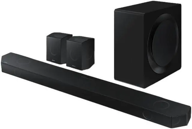 Alt view image 2 of 7 - SAMSUNG Q990D 11.1.4ch Soundbar w/Wireless Dolby Atmos Audio, Rear Speaker Included, Q-Symphony, SpaceFit Sound Pro, Adaptive Sound, Game Mode Pro with Alexa Built-in