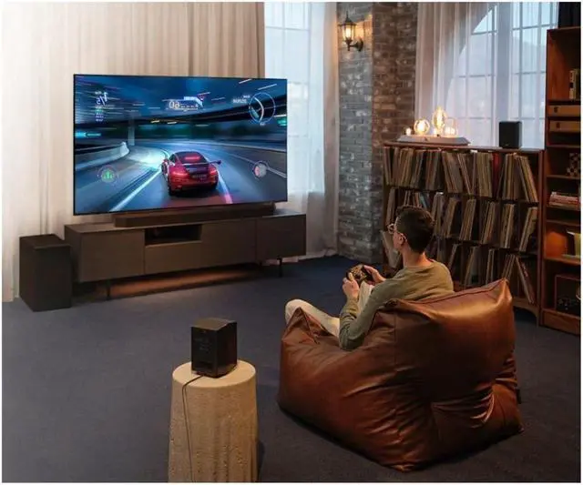 Alt view image 6 of 7 - SAMSUNG Q990D 11.1.4ch Soundbar w/Wireless Dolby Atmos Audio, Rear Speaker Included, Q-Symphony, SpaceFit Sound Pro, Adaptive Sound, Game Mode Pro with Alexa Built-in