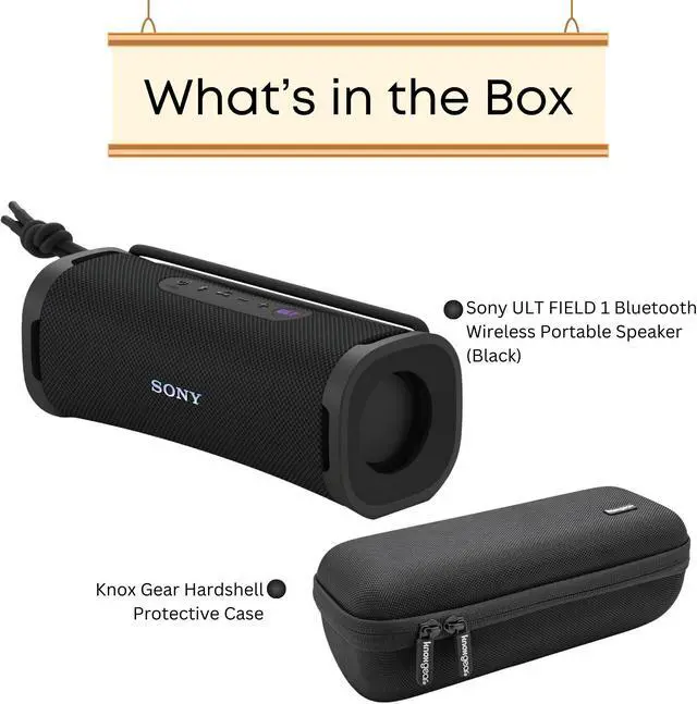 Alt view image 2 of 7 - Sony ULT FIELD series Speaker - SRSULT10/B (Black) with Hardshell Travel & Protective Case bundle