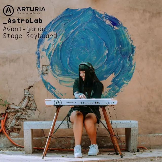 Alt view image 2 of 7 - Arturia AstroLab 61-Key Stage Keyboard with Adjustable Keyboard Stand, Flip-Top Bench, Closed-Back Headphones, Sustain Pedal, and 1/4 in. TS Cables