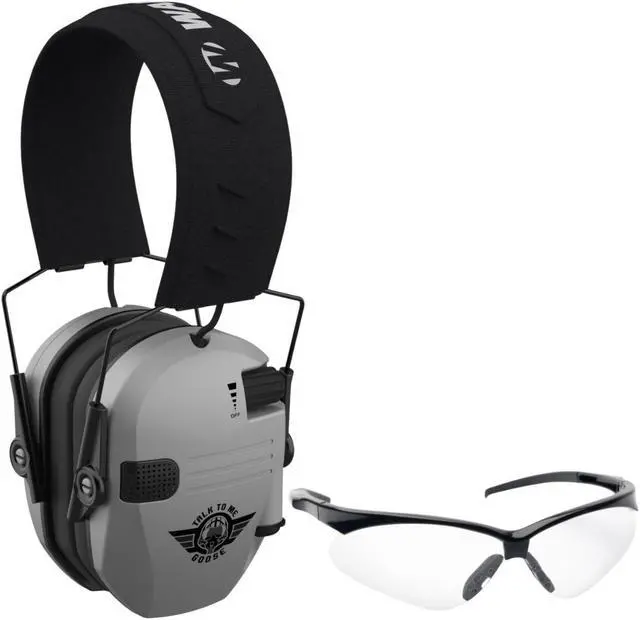 Main image of Walkers Razor Electric Slim(Talk to Me Goose Gray) Earmuffs and Glasses Kit