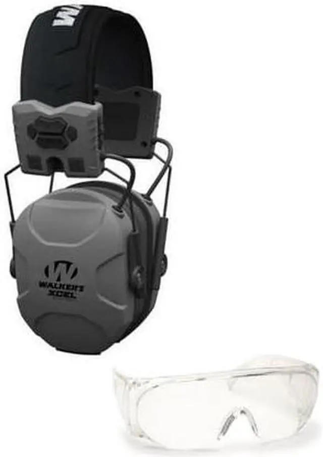 Main image of Walker's XCEL 500BT Digital Electronic Muff and Sport Shooting Glasses Bundle