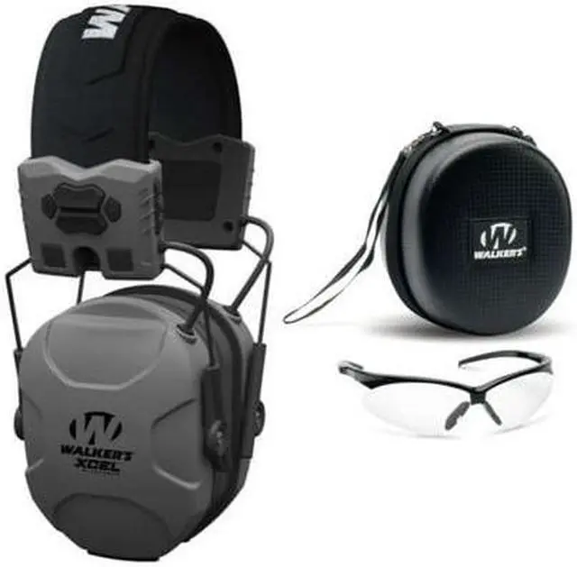 Main image of Walker's XCEL 500BT Digital Electronic Muff with Shooting Glasses and Case Kit