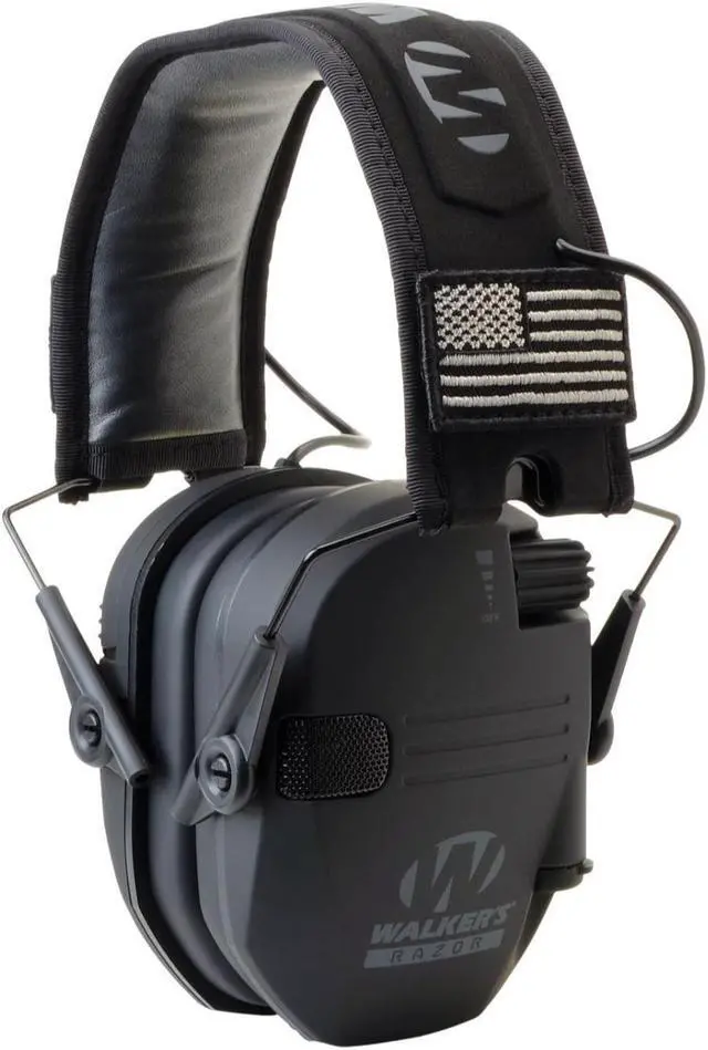 Alt view image 2 of 7 - Walker's Razor Slim Electronic Muff (Black Patriot) with Bundle