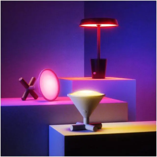 Alt view image 5 of 6 - Umbra Cono Portable Smart Lamp with Rechargeable Battery, Over 16 Million Colors, and Nanoleaf App Support (Sierra)