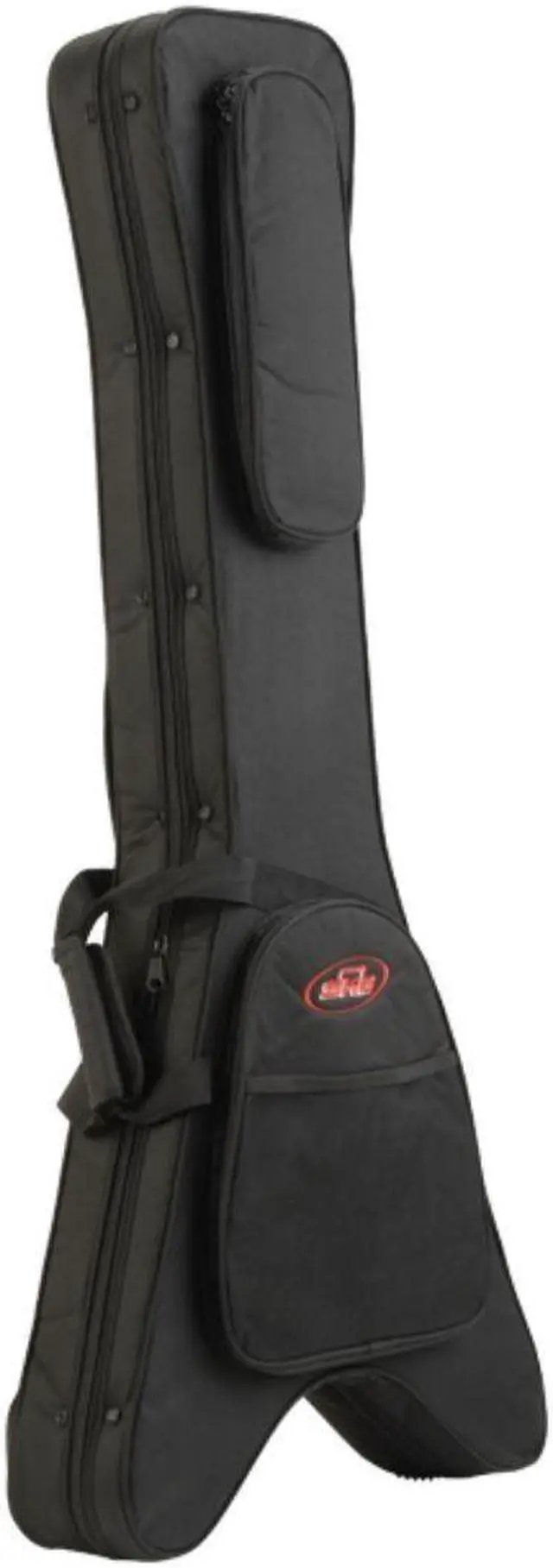 Alt view image 2 of 6 - SKB 1SKB-SC58 Flying V Type Guitars Soft Case with EPS foam interior/Nylon exterior, back straps