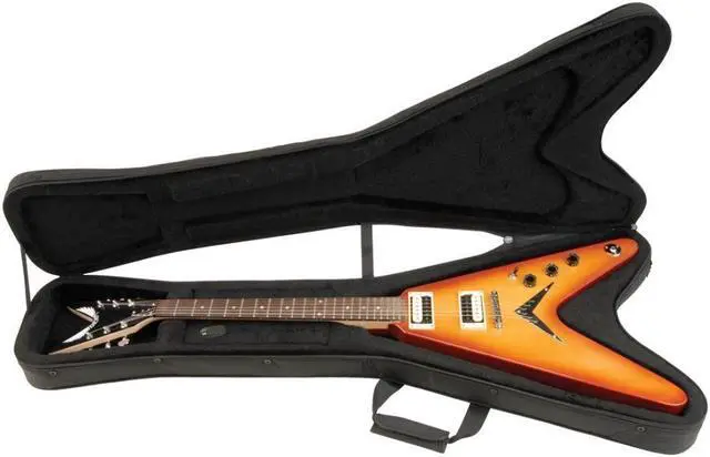 Alt view image 5 of 6 - SKB 1SKB-SC58 Flying V Type Guitars Soft Case with EPS foam interior/Nylon exterior, back straps