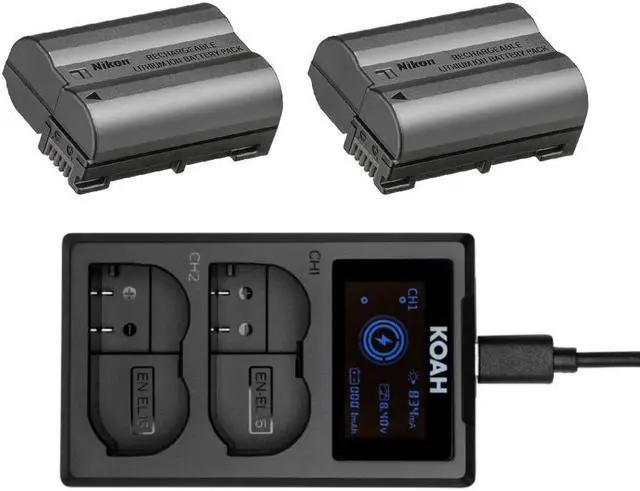 Main image of Nikon EN-EL15c Rechargeable Li-ion Battery (2-pack) with Dual USB-C Charger with LCD Display bundle