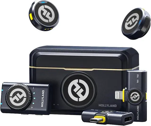 Main image of Hollyland LARK M2 DUO 2-Person Wireless Combo Microphone System (2.4 GHz, Shine Charcoal)