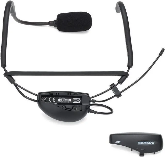 Alt view image 7 of 7 - Samson AirLine 77 AH7 Wireless Fitness Headset Microphone System (K2490.975 MHz)